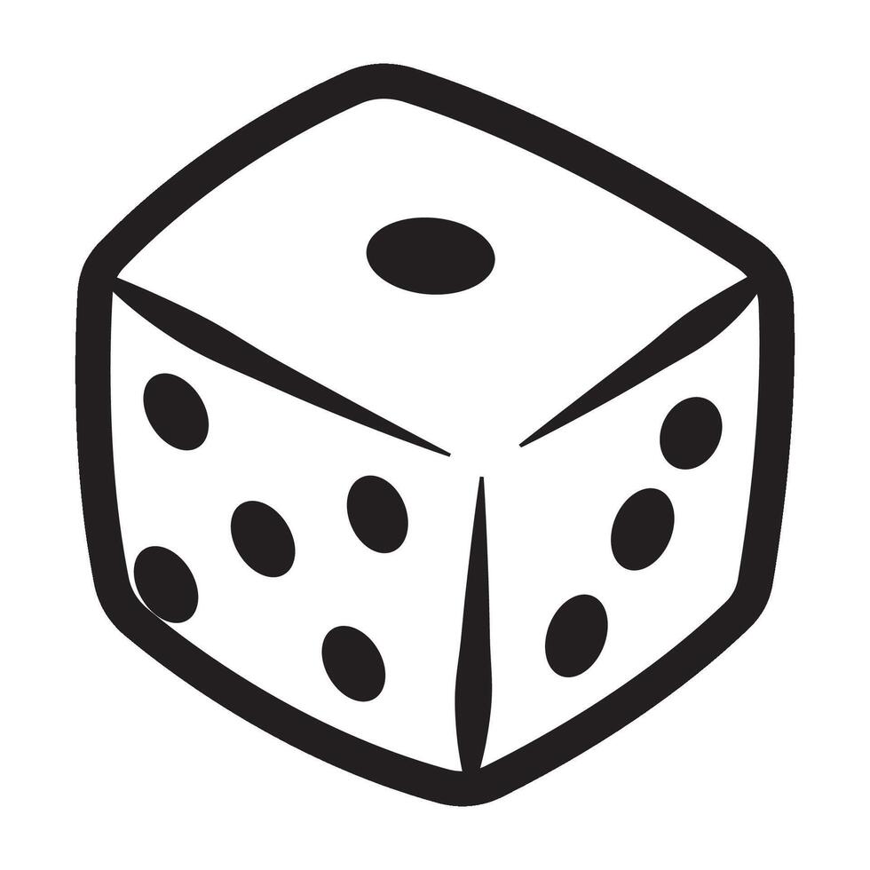 dice icon logo vector design template