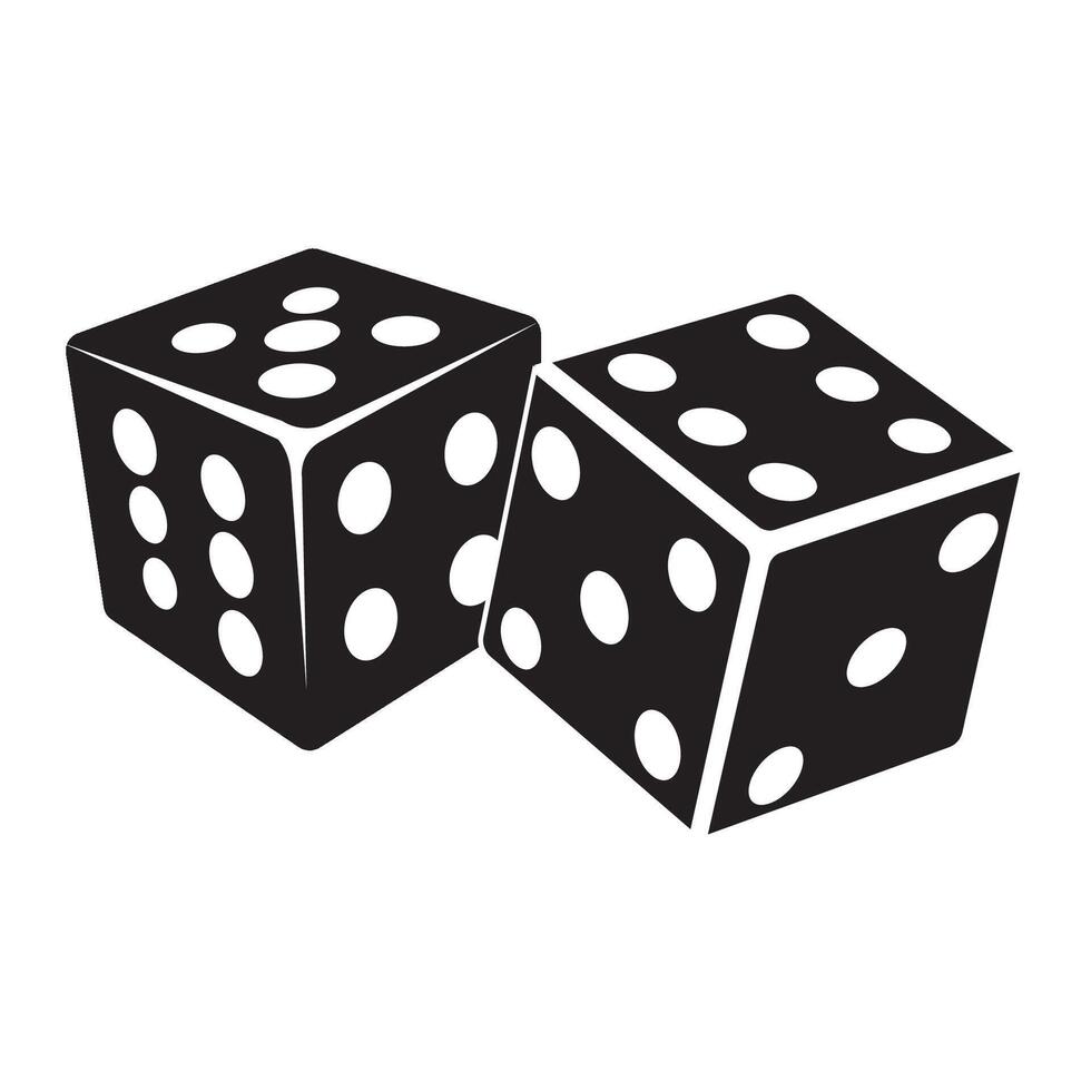 dice icon logo vector design template