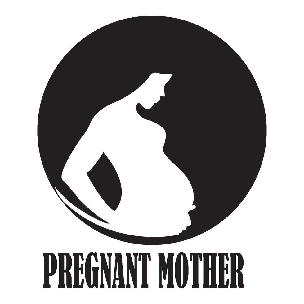 pregnant mother icon logo vector design template