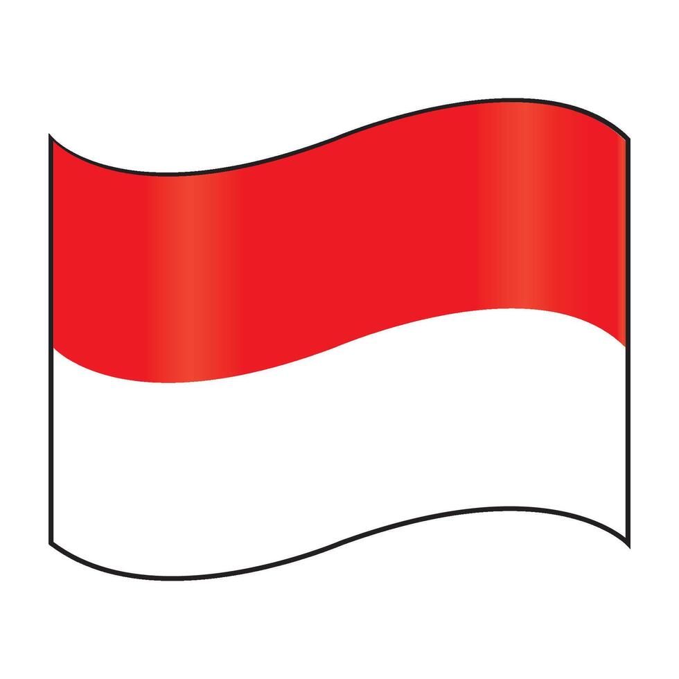 Indonesian flag icon logo vector design template