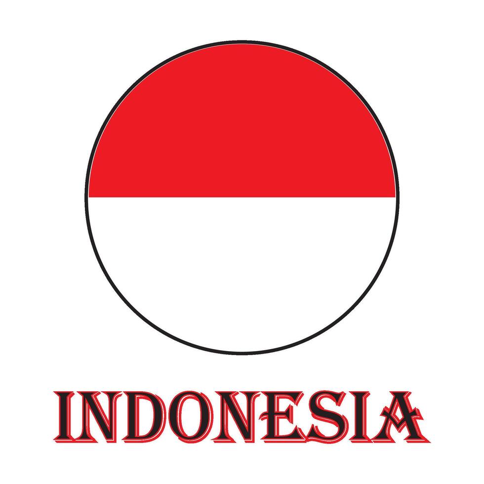 Indonesian flag icon logo vector design template