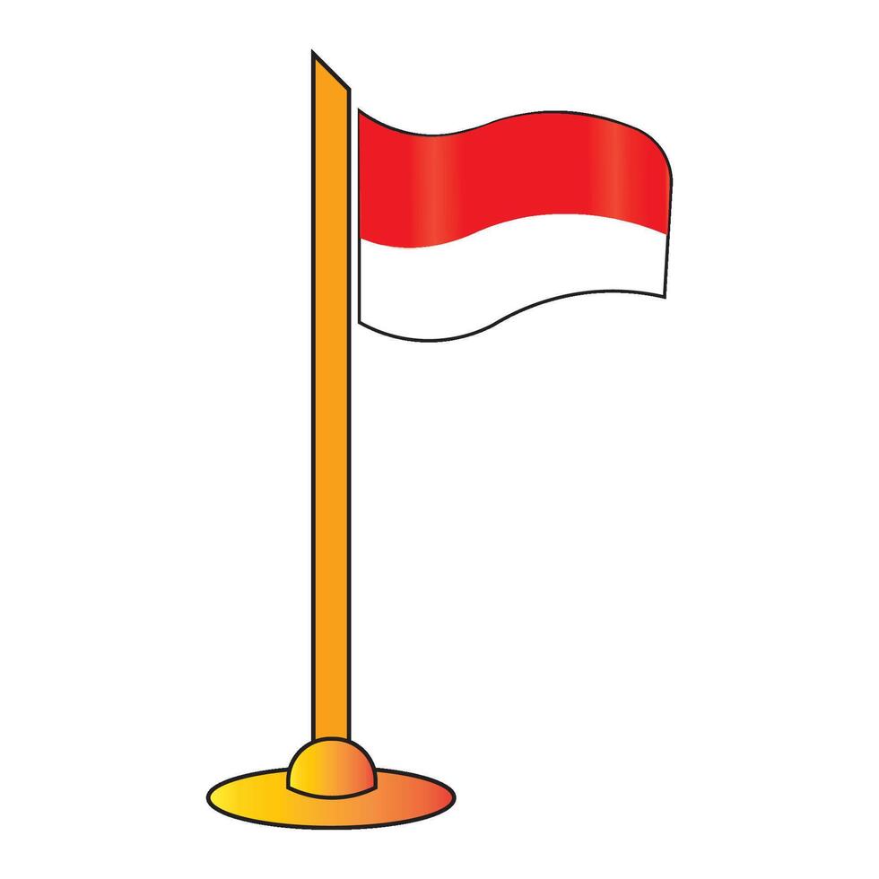 indonesio bandera icono logo vector diseño modelo