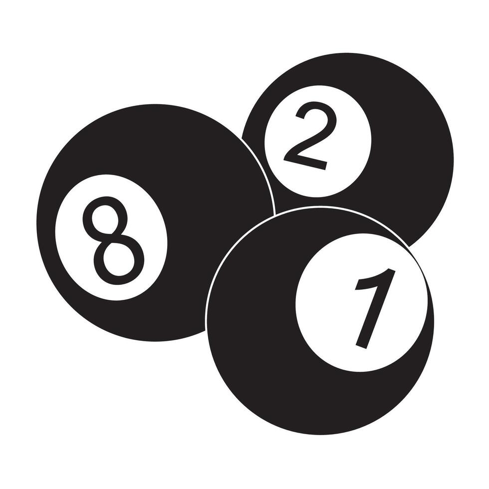 billiard icon logo vector design template