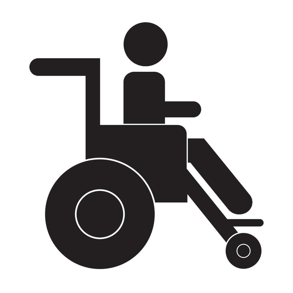 wheel chair icon logo vector design template