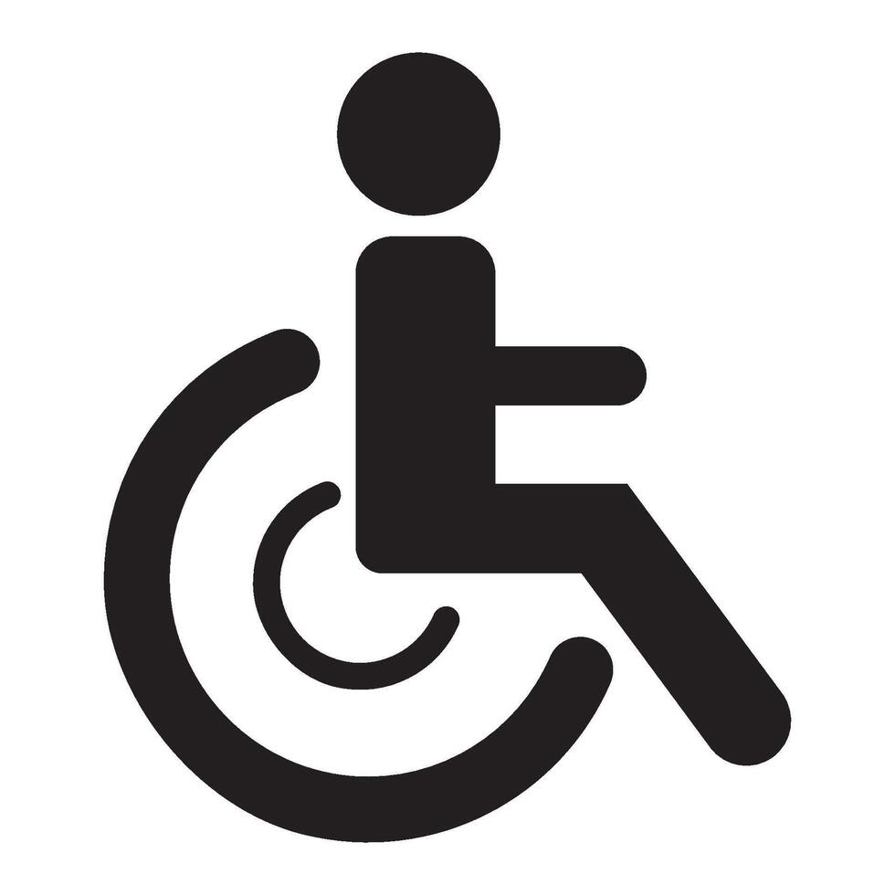 wheel chair icon logo vector design template