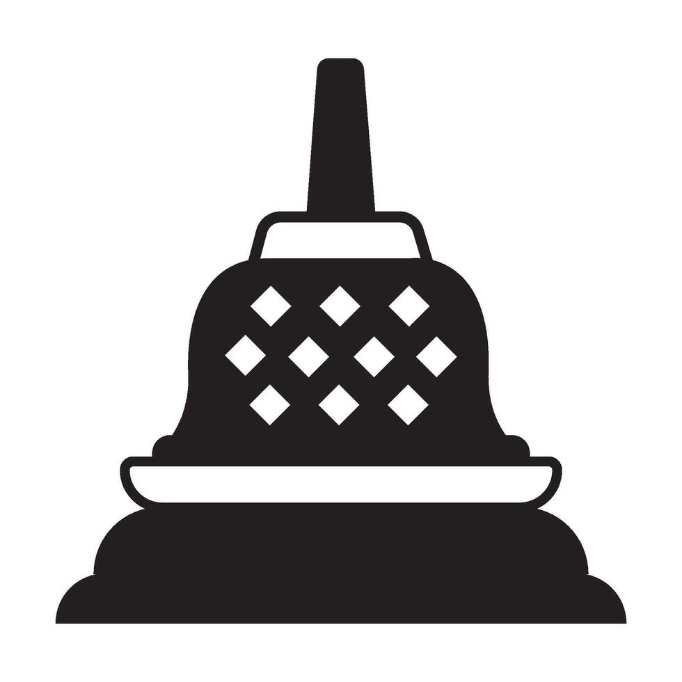 plantilla de diseño de vector de logotipo de icono de templo de borobudur