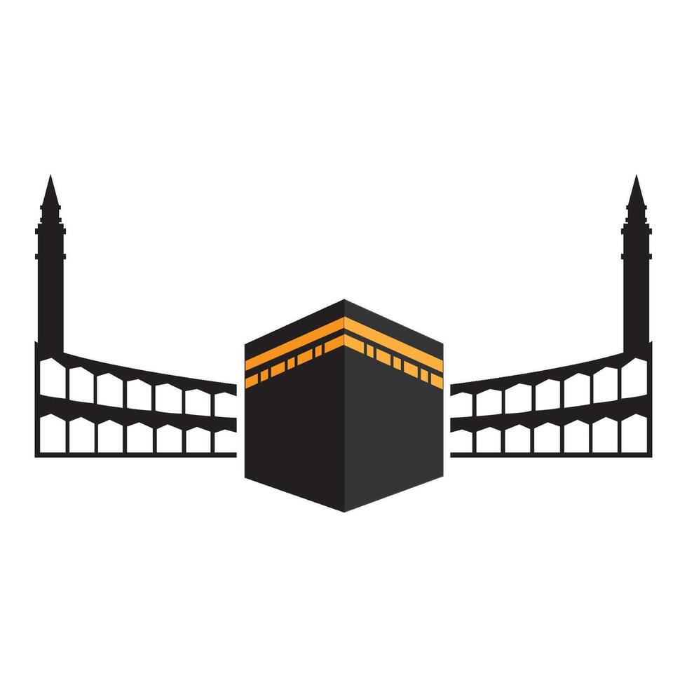 plantilla de diseño de vector de logotipo de icono de kaaba