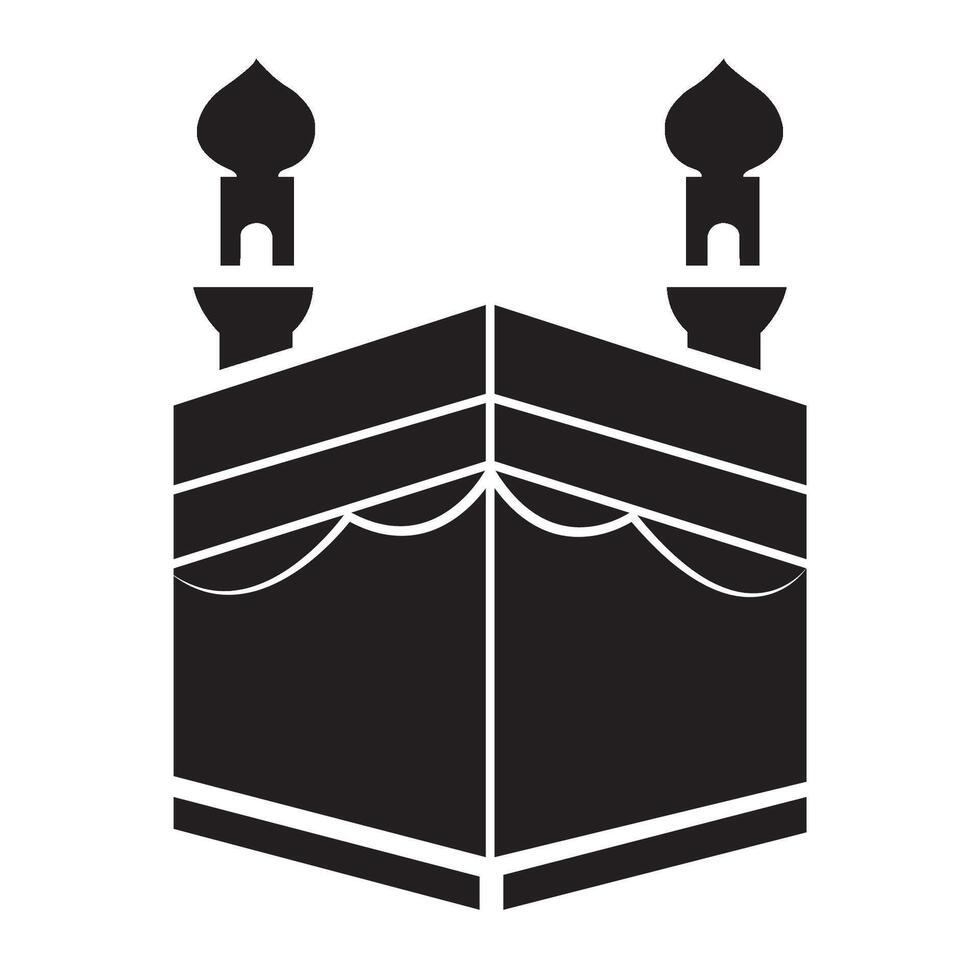 plantilla de diseño de vector de logotipo de icono de kaaba