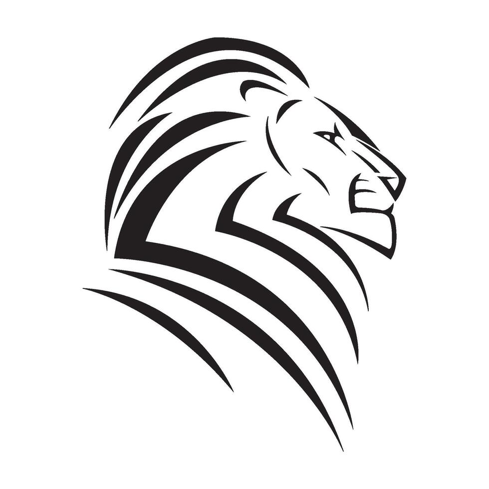 lion head icon logo vector design template