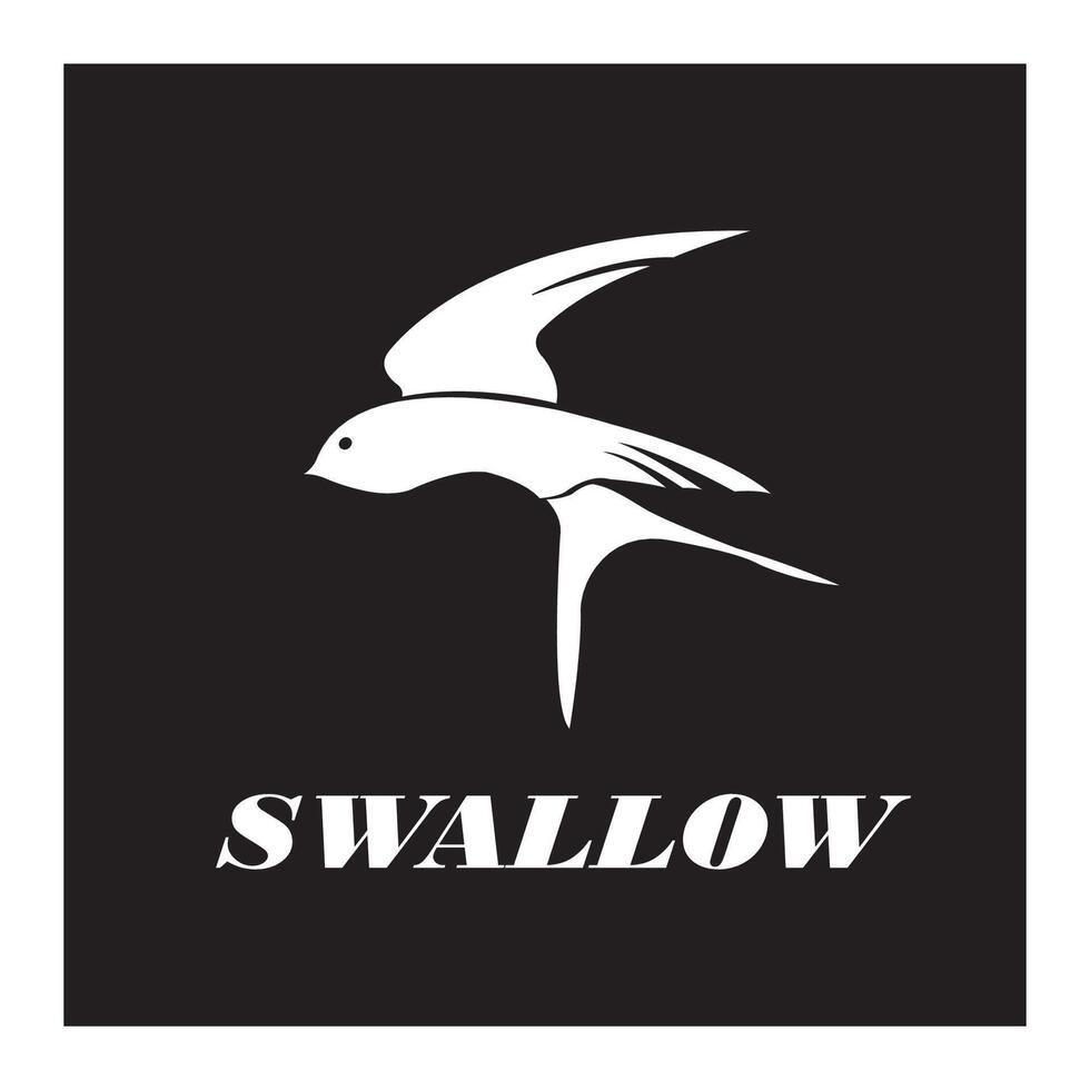 swallow icon logo vector design template