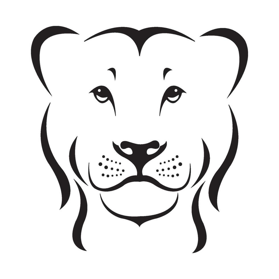 lion head icon logo vector design template