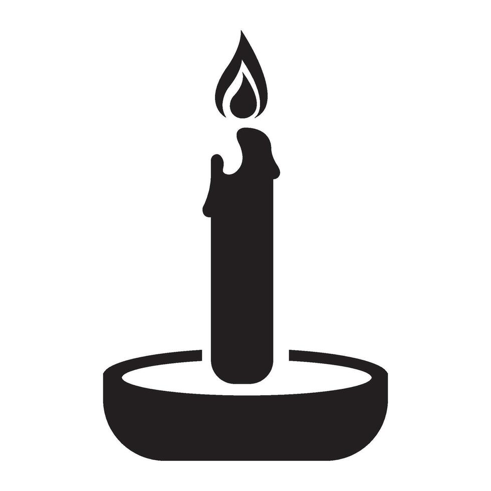candle icon logo vector design template