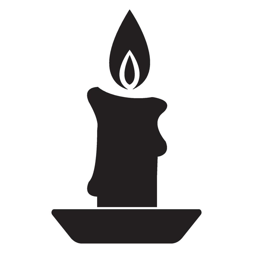 candle icon logo vector design template