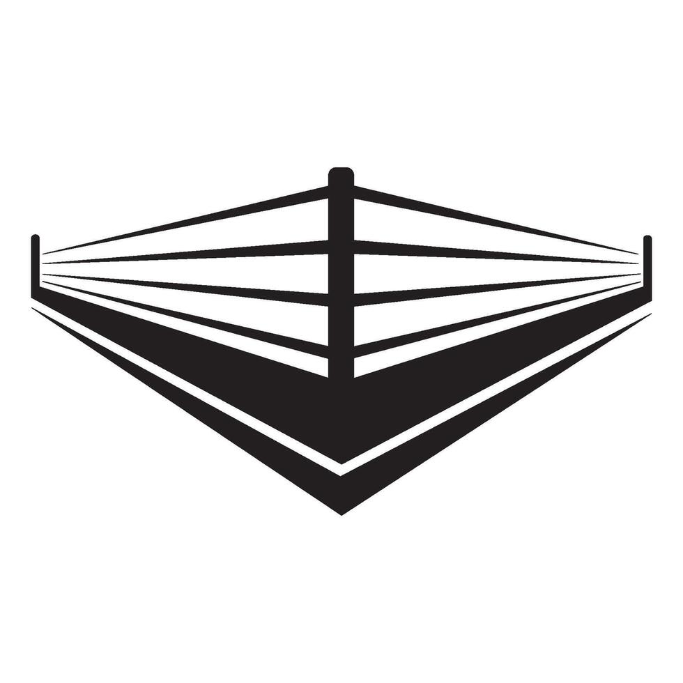 boxeo anillo icono logo vector diseño modelo