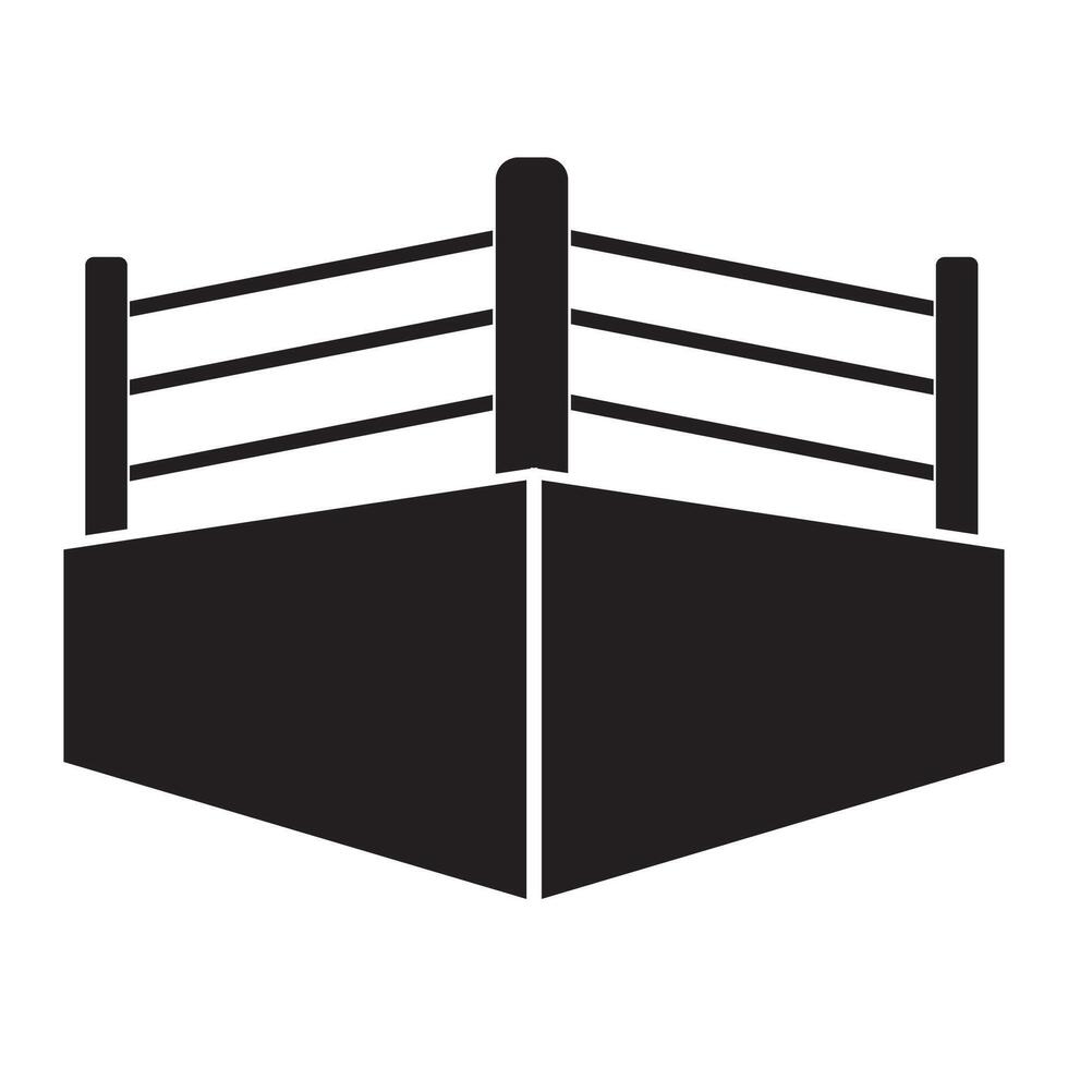 boxeo anillo icono logo vector diseño modelo