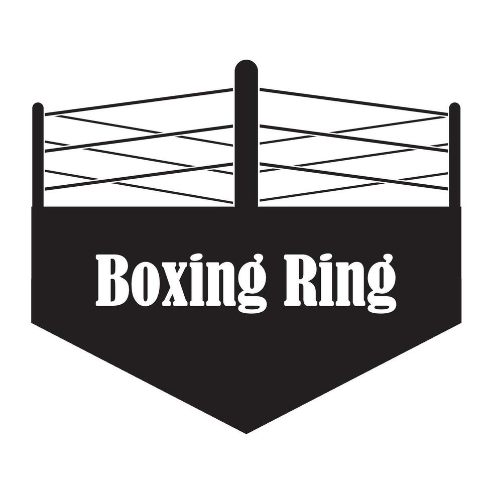 boxeo anillo icono logo vector diseño modelo