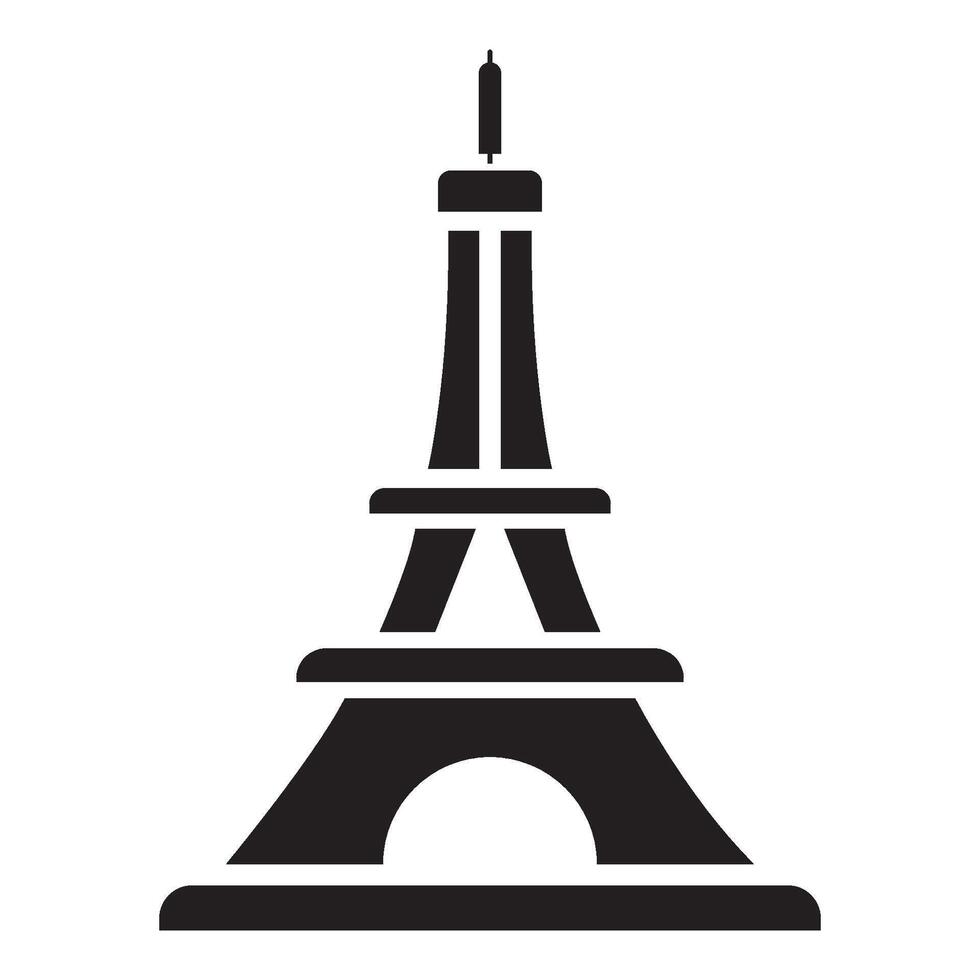 Eiffel Tower icon logo vector design template