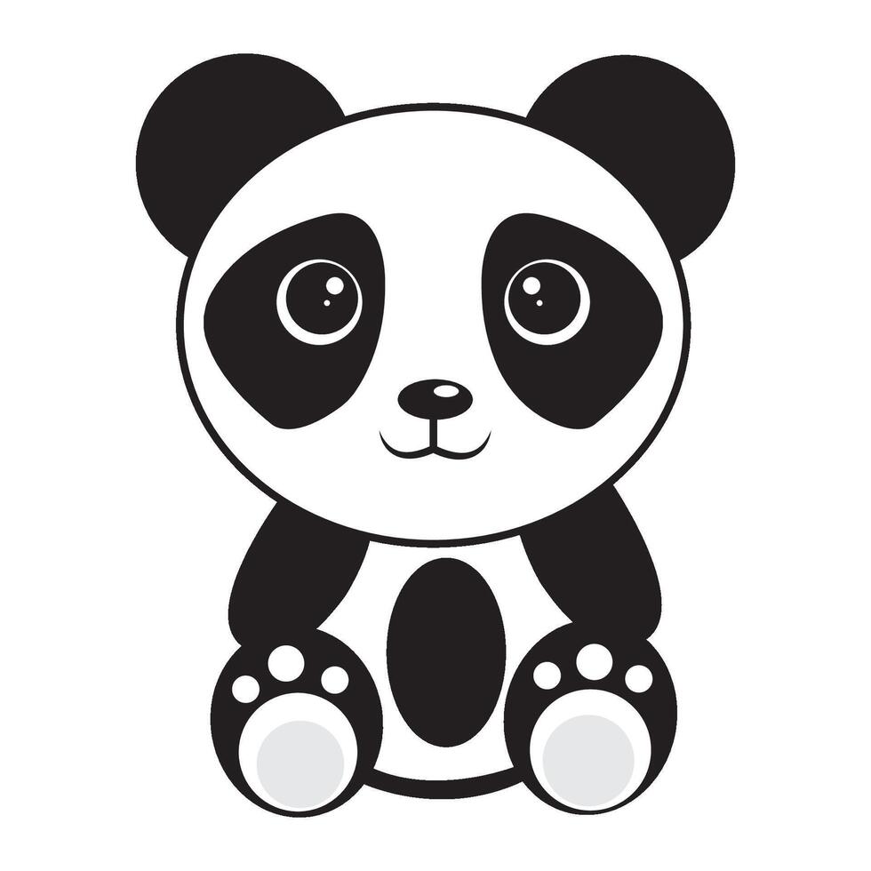 panda icon logo vector design template