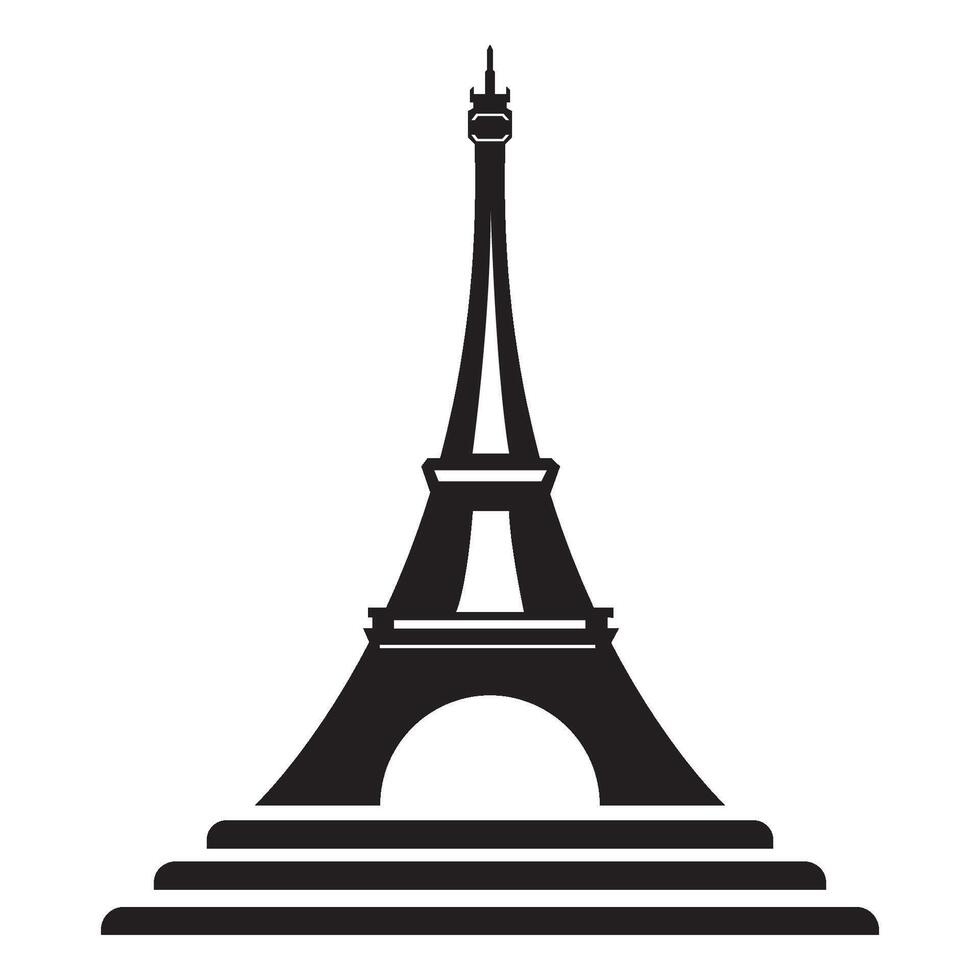 plantilla de diseño de vector de logotipo de icono de torre eiffel