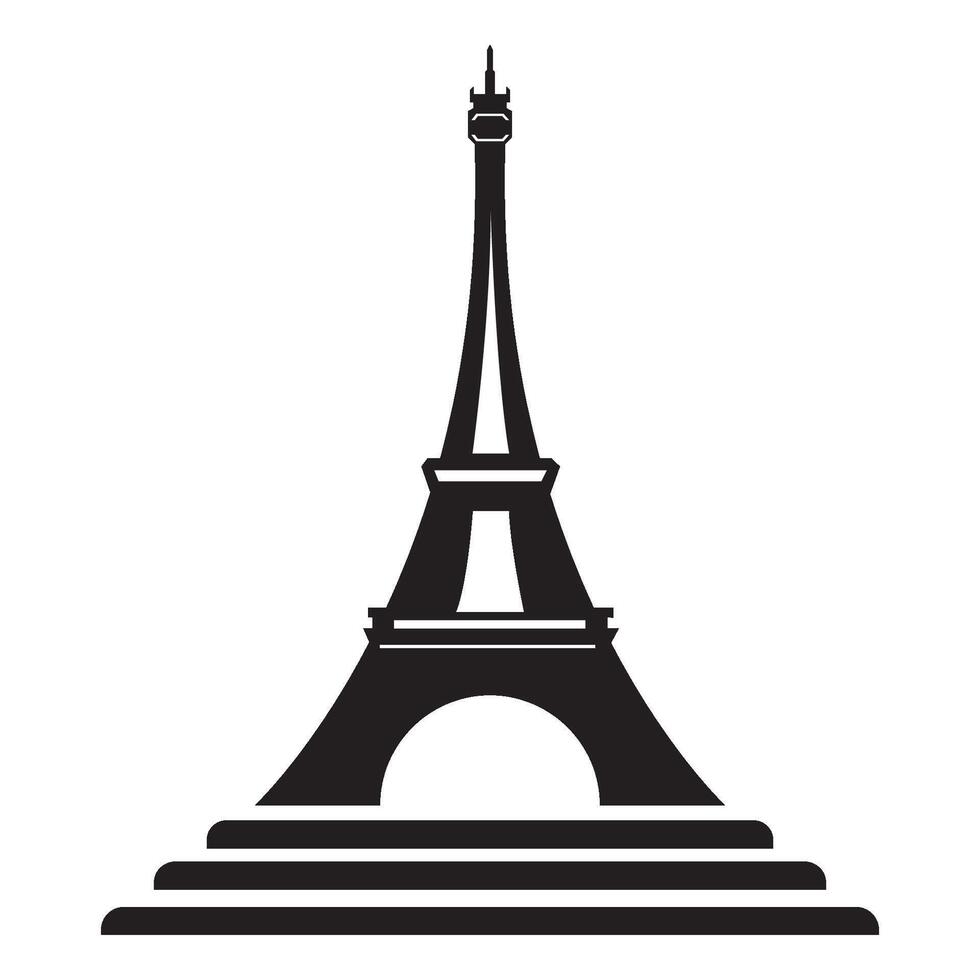 Eiffel Tower icon logo vector design template