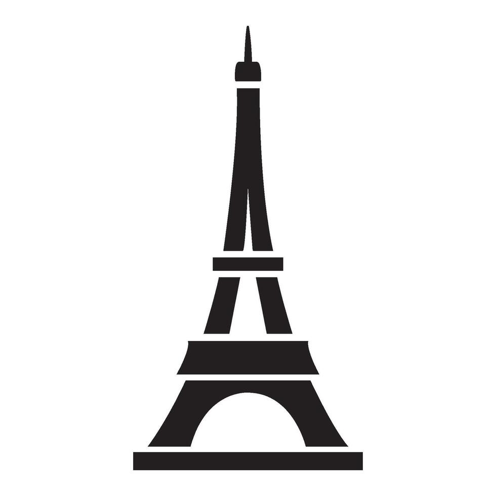 plantilla de diseño de vector de logotipo de icono de torre eiffel