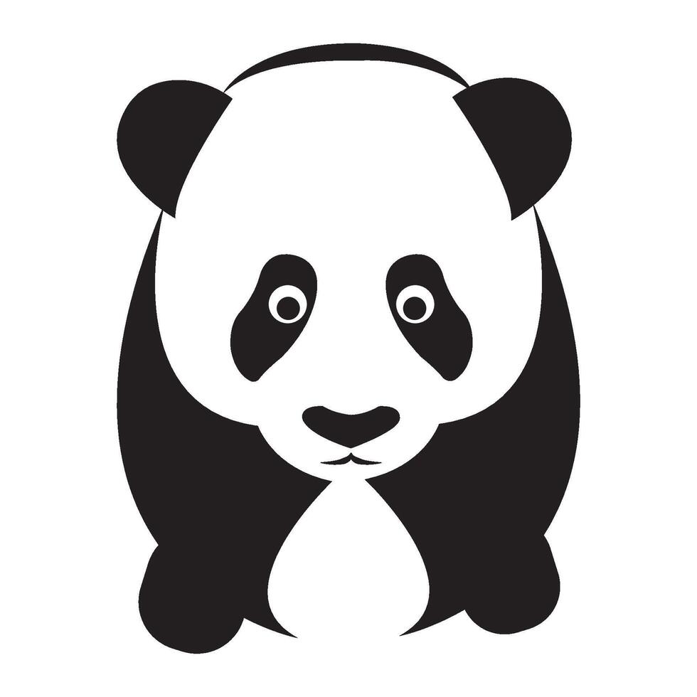 plantilla de diseño de vector de logotipo de icono de panda