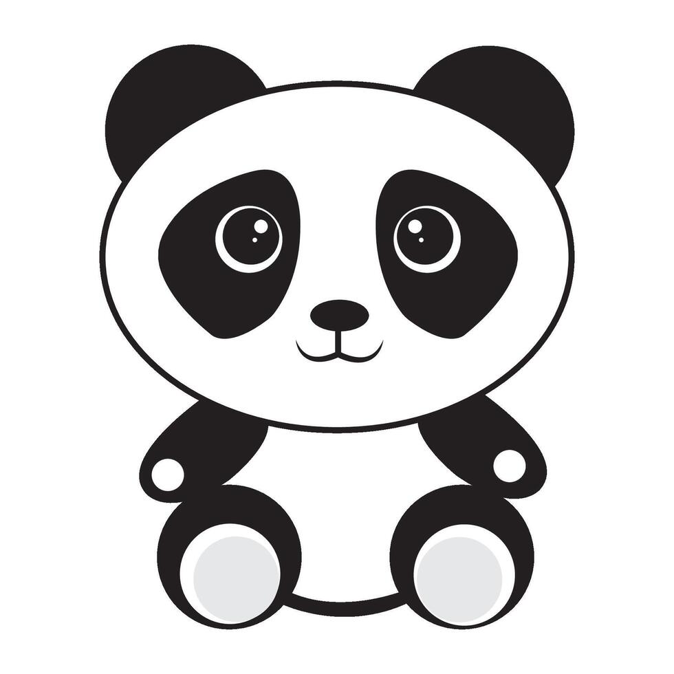 panda icon logo vector design template