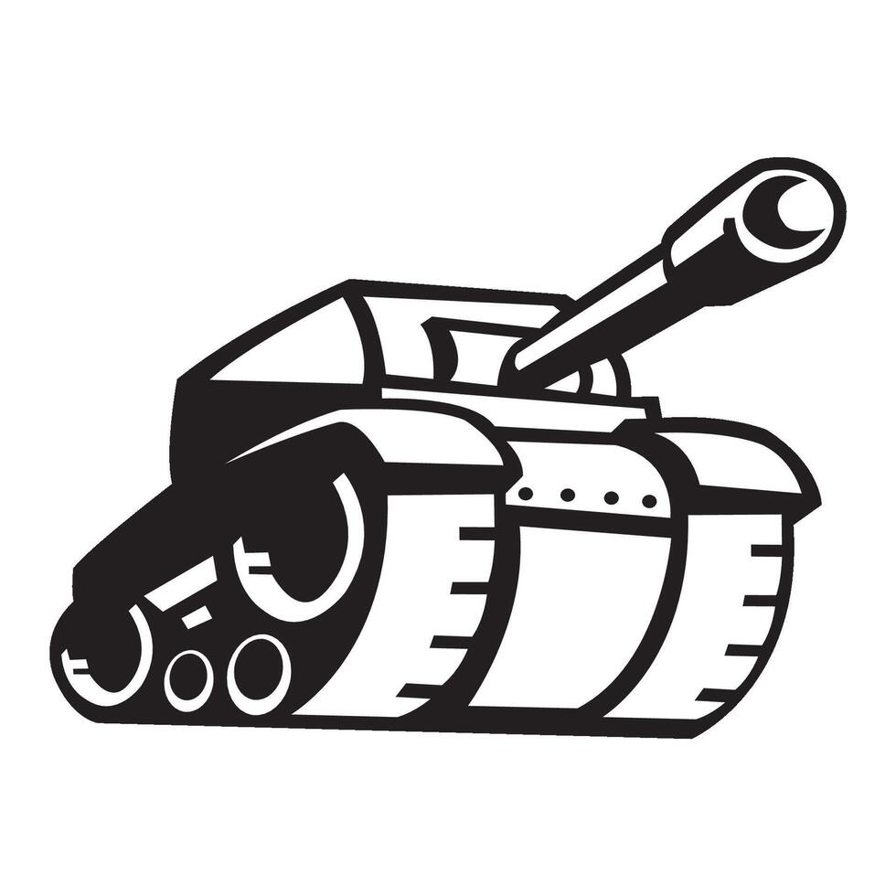 plantilla de diseño de vector de logotipo de icono de tanque de batalla