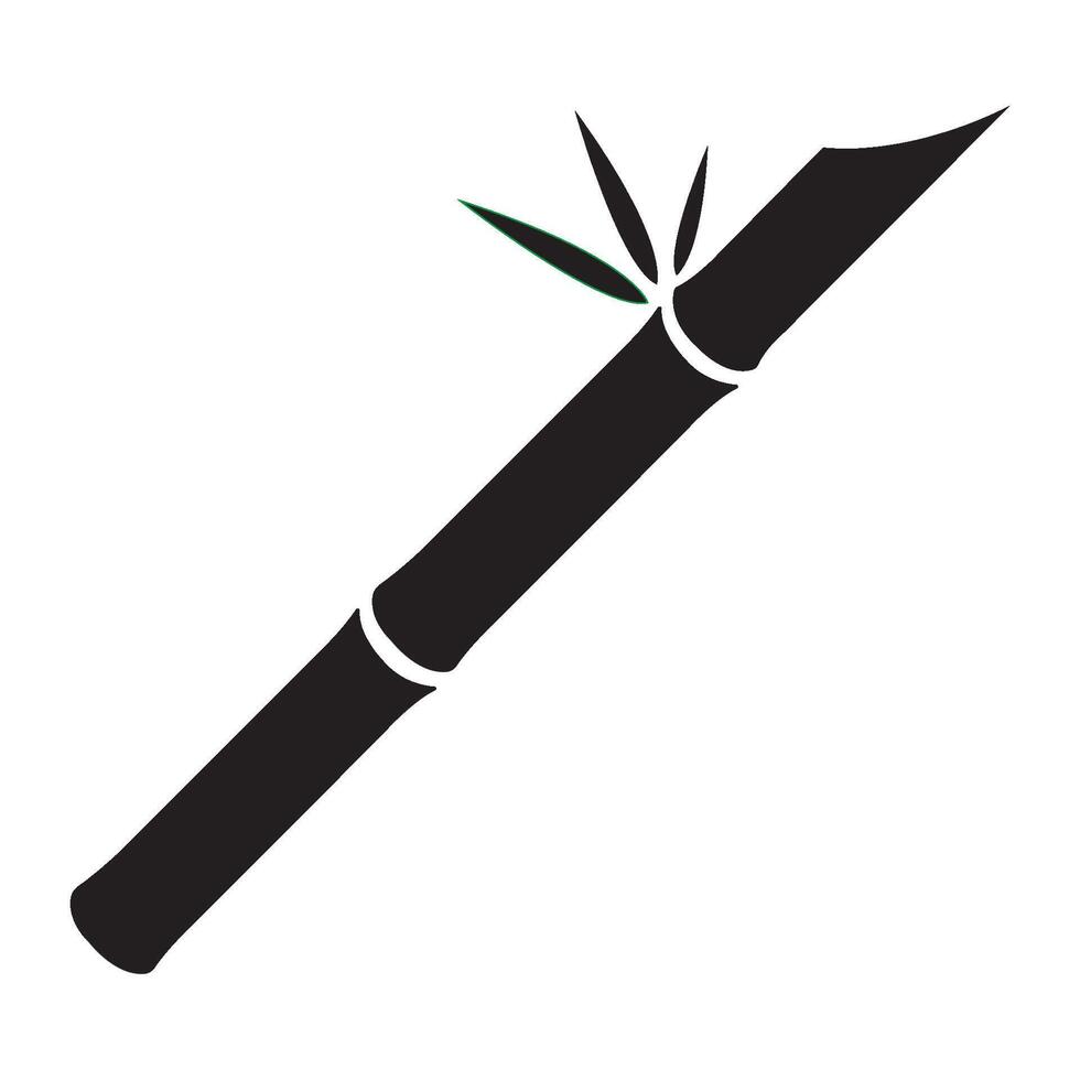 bambú iconn logo vector diseño modelo