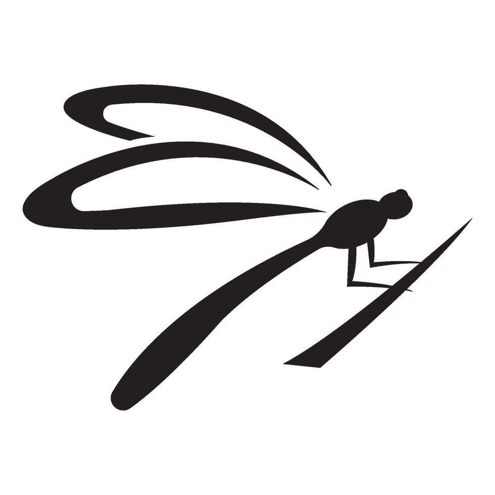 plantilla de diseño de vector de logotipo de icono de libélula