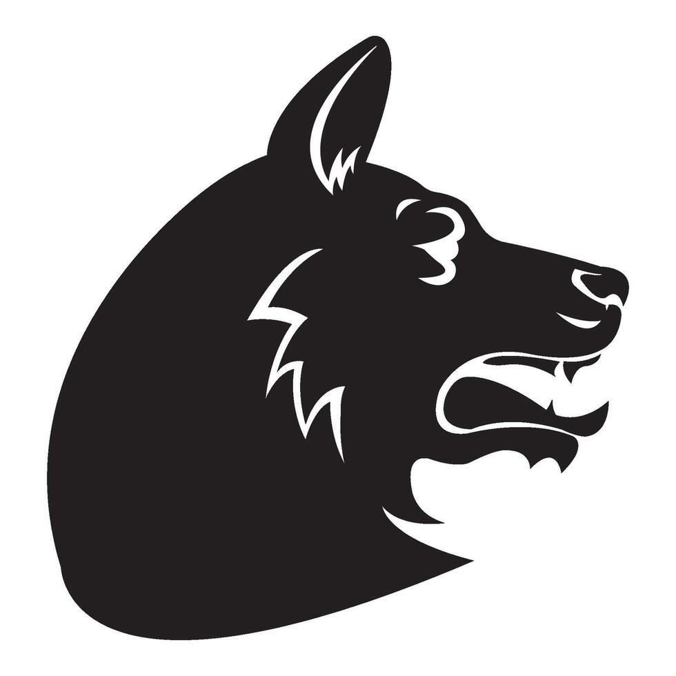 dog head icon logo vector design template