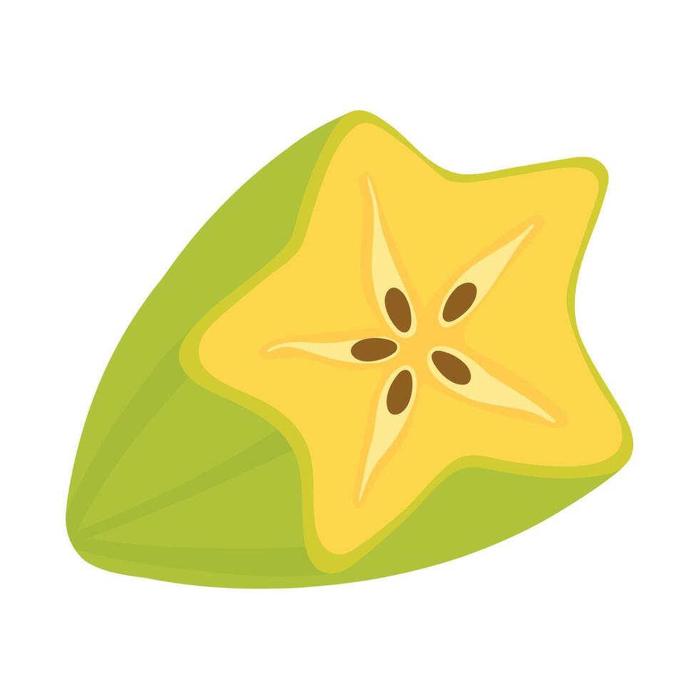 plano Fruta estrella dibujos animados elemento vector ilustración