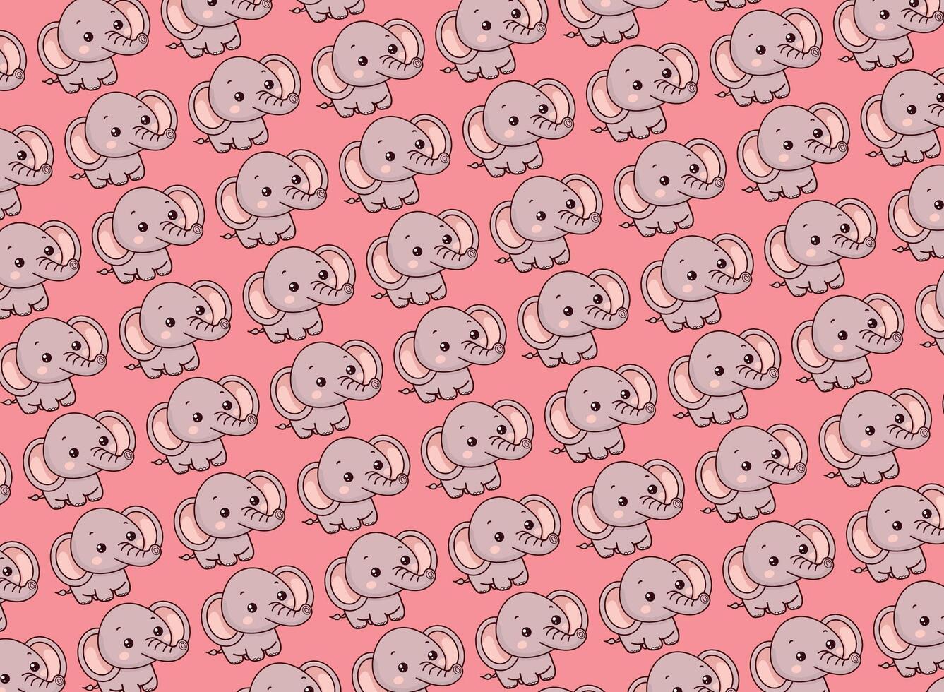 cute elephant illustration pattern, vector, for fabrics, children's background vector