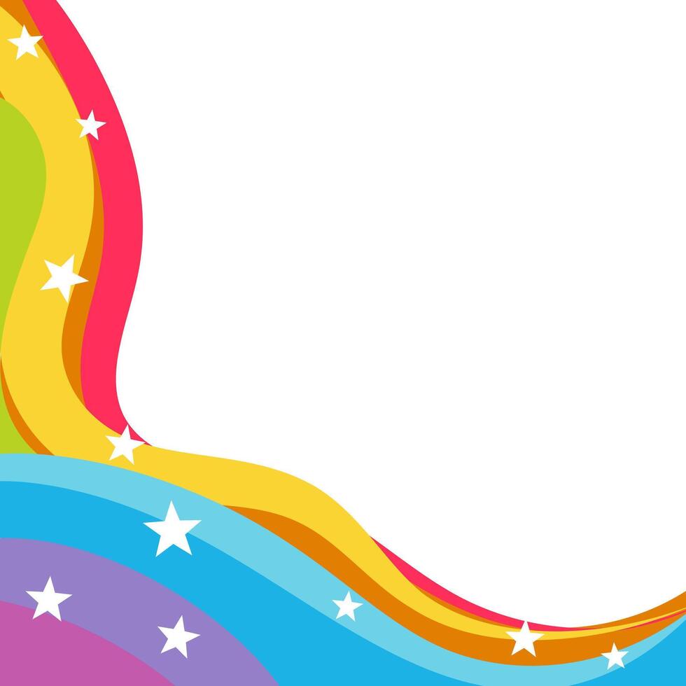 Sparkling Rainbow Corner Background Banner vector