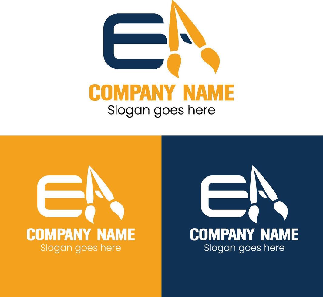 Paint company logo design vector template