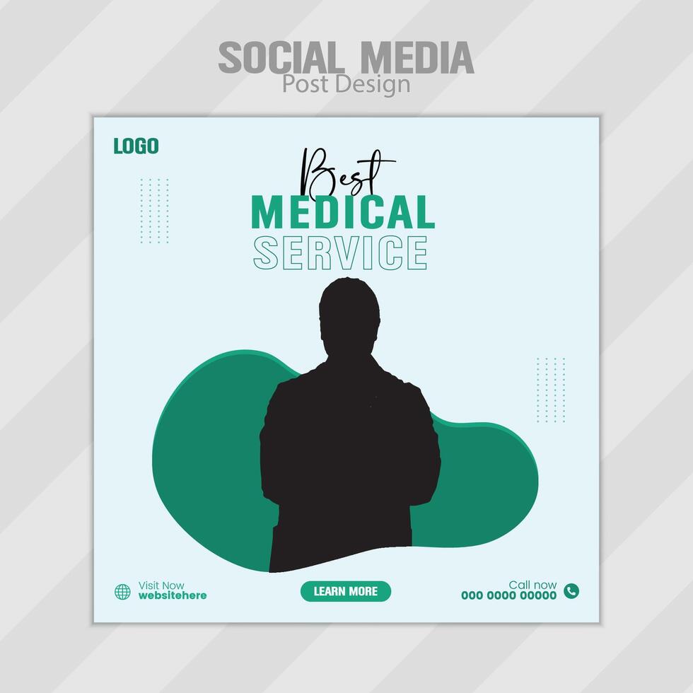 Best medical service social media post vector