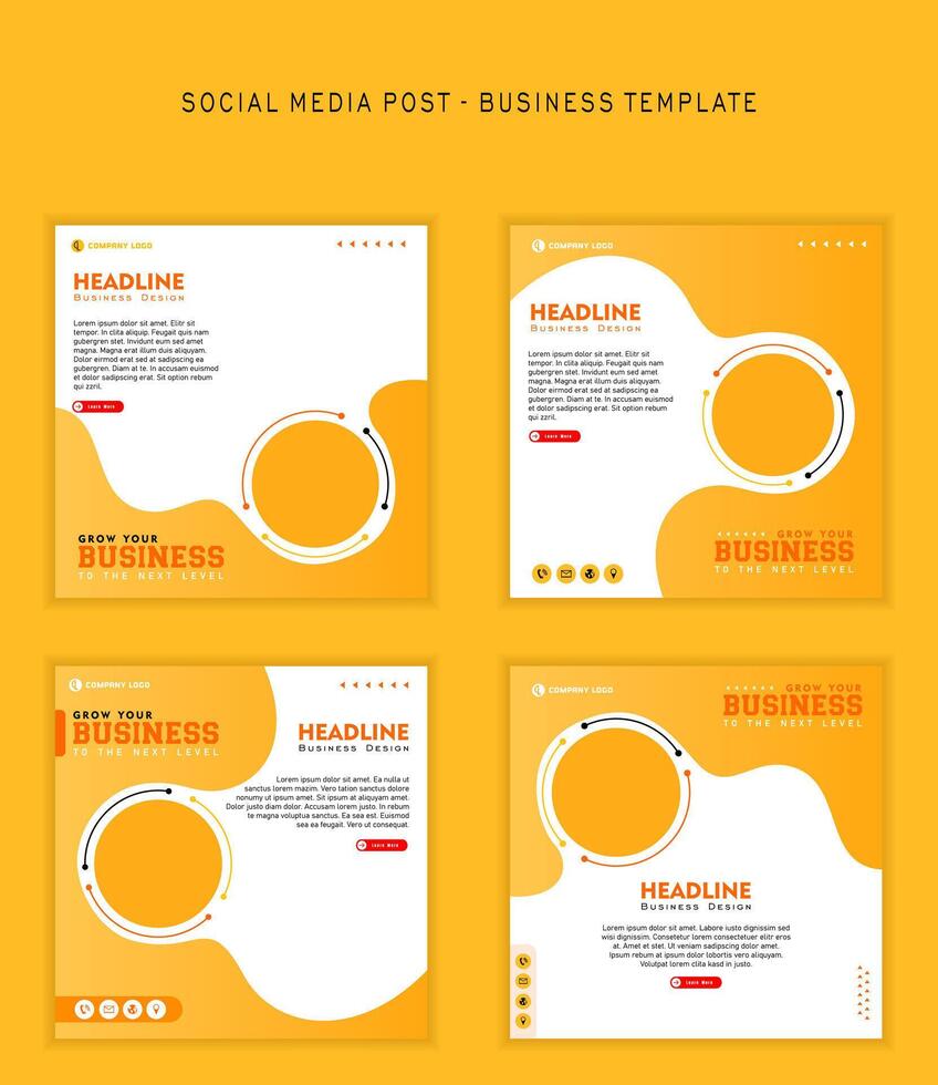 Social media post template modern design, for business digital marketing online, banner and poster vector