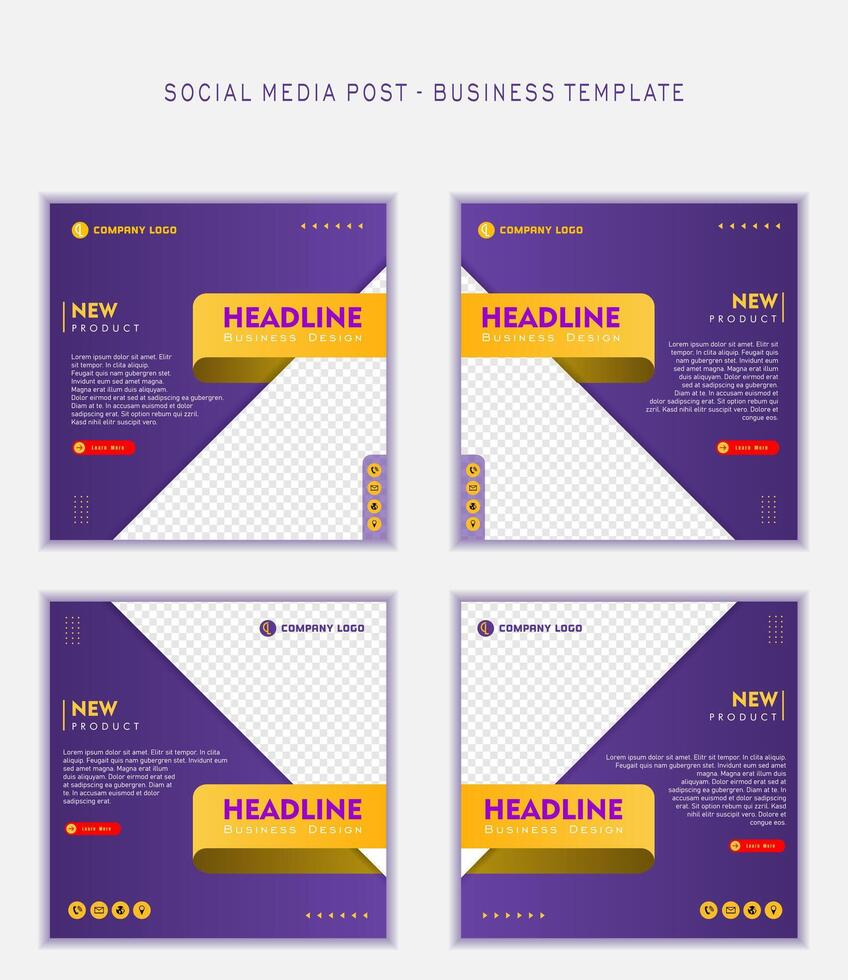 Social media post template modern design, for business digital marketing online, banner and poster vector