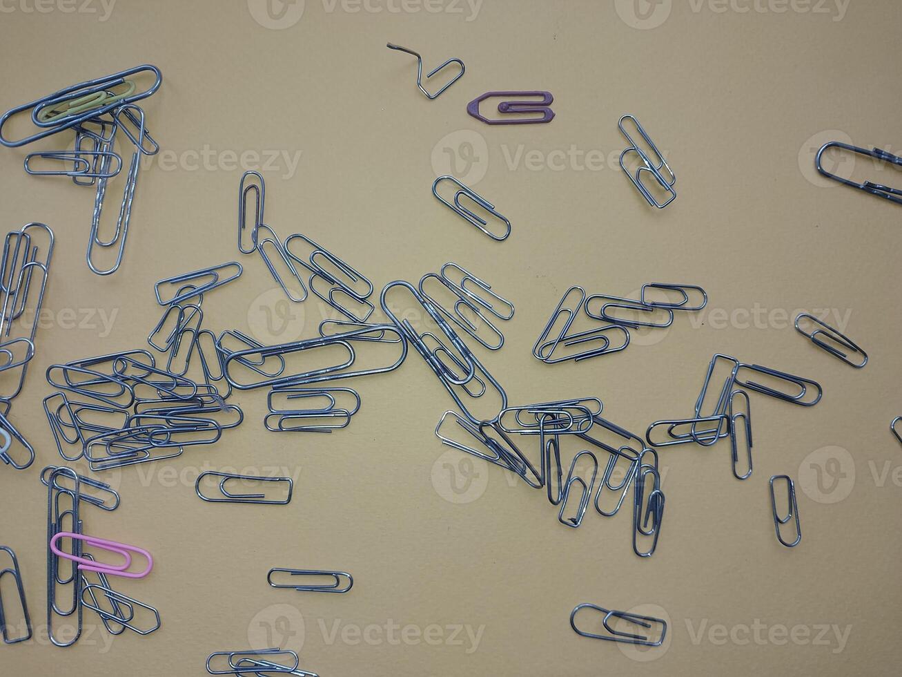 Paper clips and pins for stationery photo