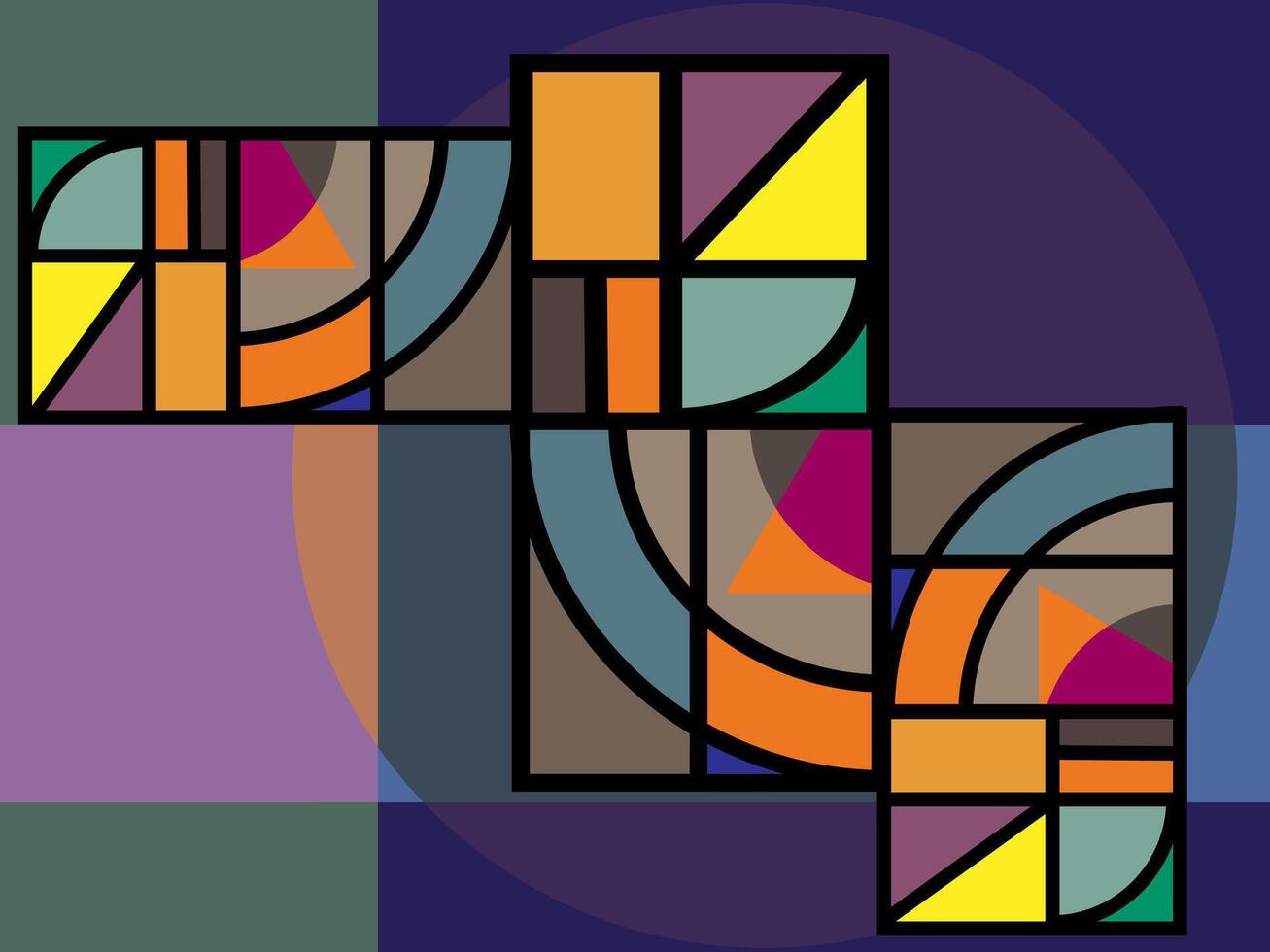 Colorful Geometric Business Banner with Abstract Squares and Vector Pattern Illustration for Decoration and Card Design in a Light and Stylish Texture