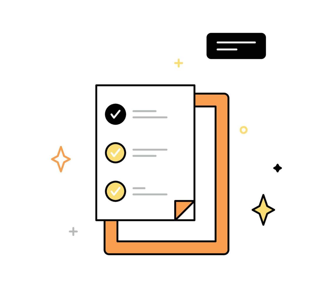 Schedule planning and planning work tasks, making schedule using calendar, filling checklist, business and finance organization concept vector illustration.