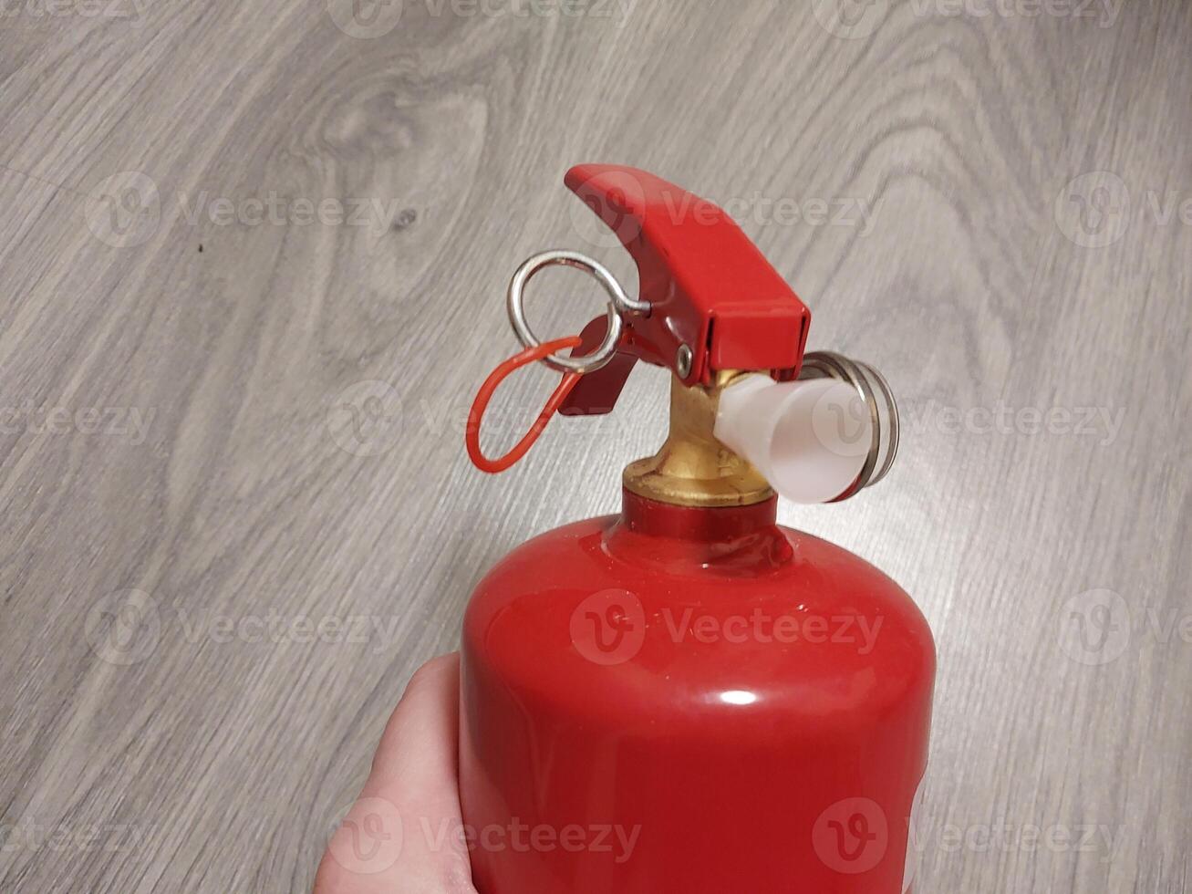manual polvo fuego extintor para extinguir interior incendios foto