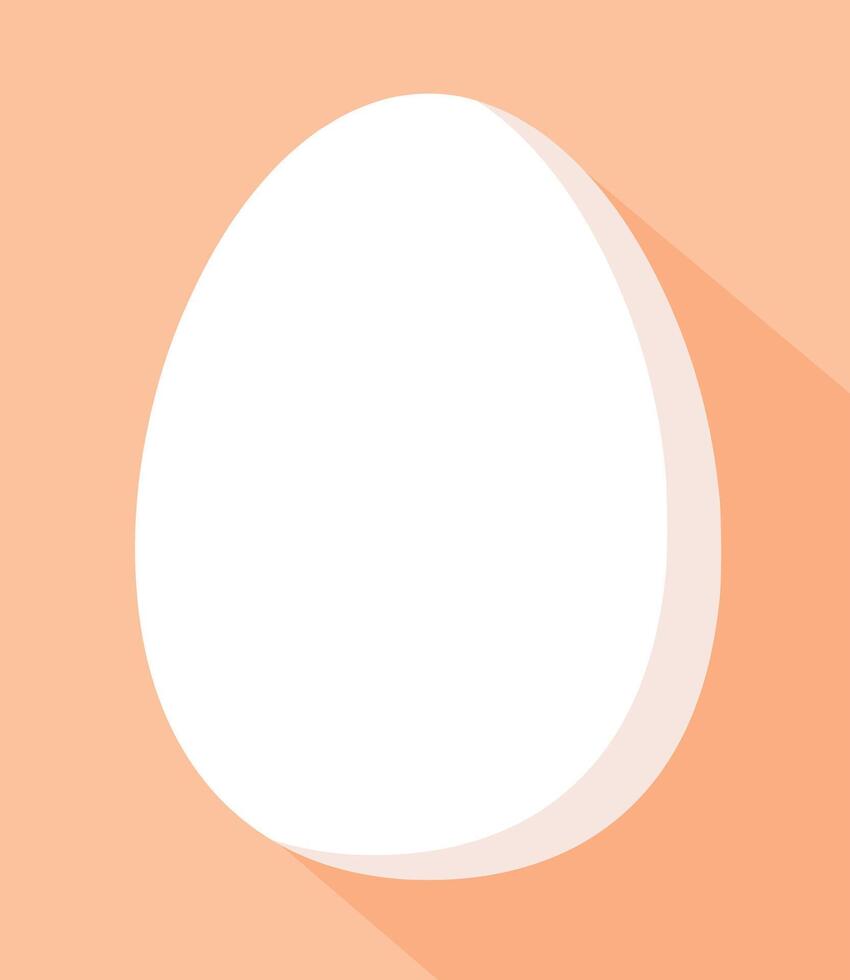 Egg on a Peach Fuzz background, in simple flat style design vector