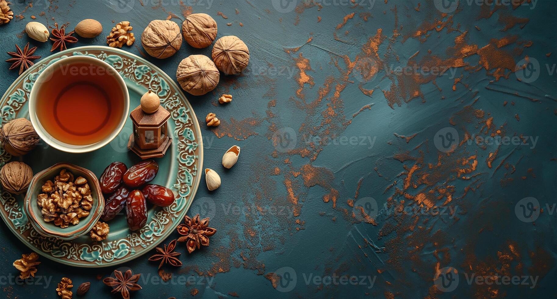 AI generated Ramadan Kareem Table photo