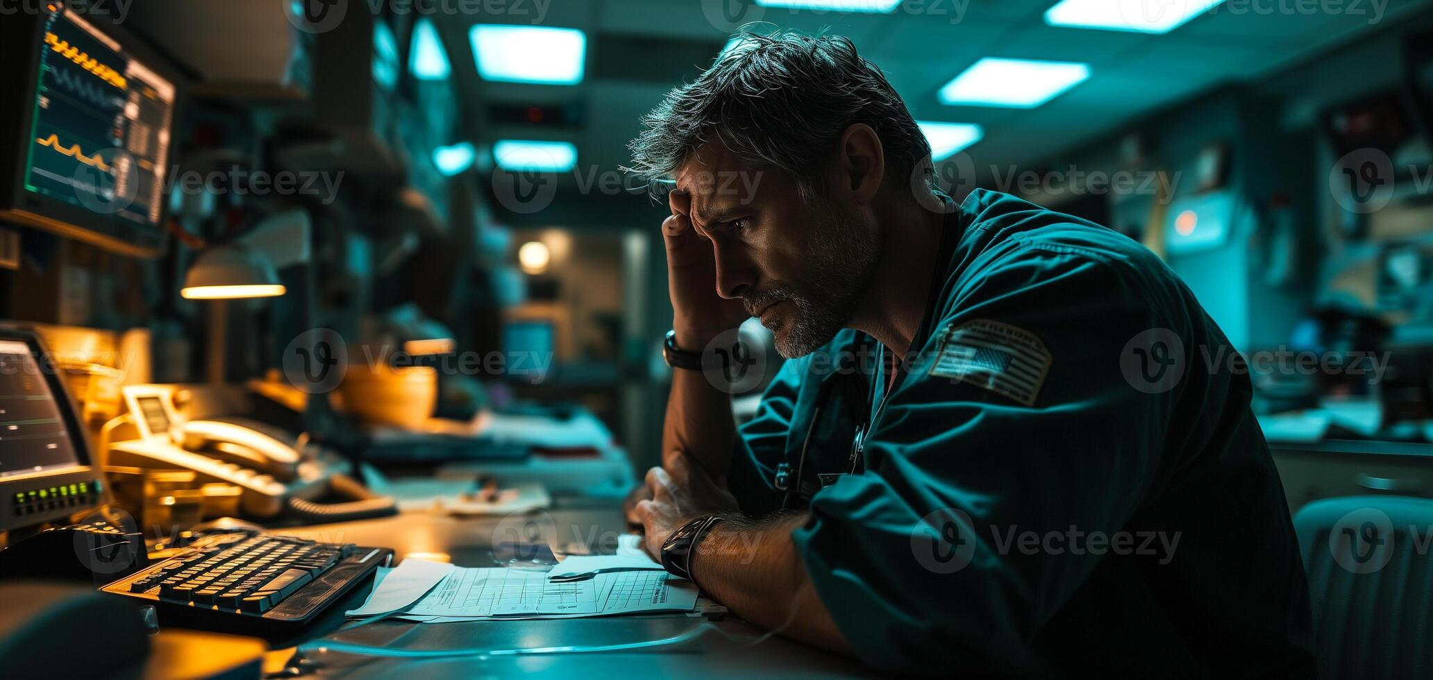 AI generated The Unseen Battles of Healthcare Heroes. NHS photo