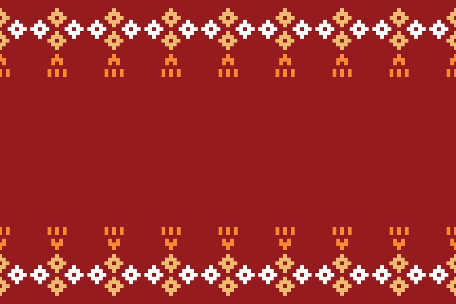 étnico geométrico tela modelo cruzar puntada.ikat bordado étnico oriental píxel modelo Navidad rojo antecedentes. resumen, vector, ilustración. textura,marco,decoración,motivos,seda fondo de pantalla. vector