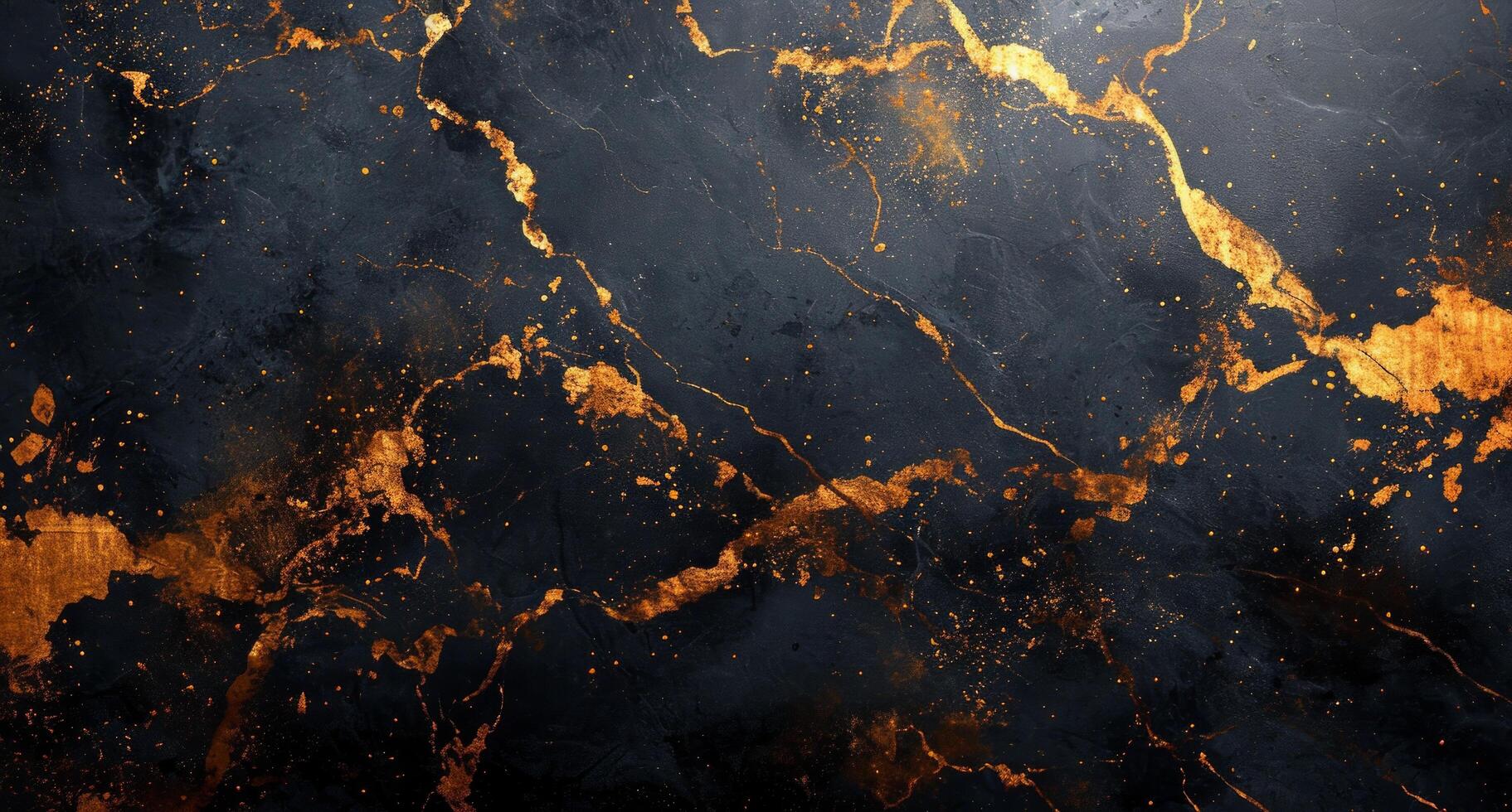 AI generated black and grey marble texture with gold paint photo