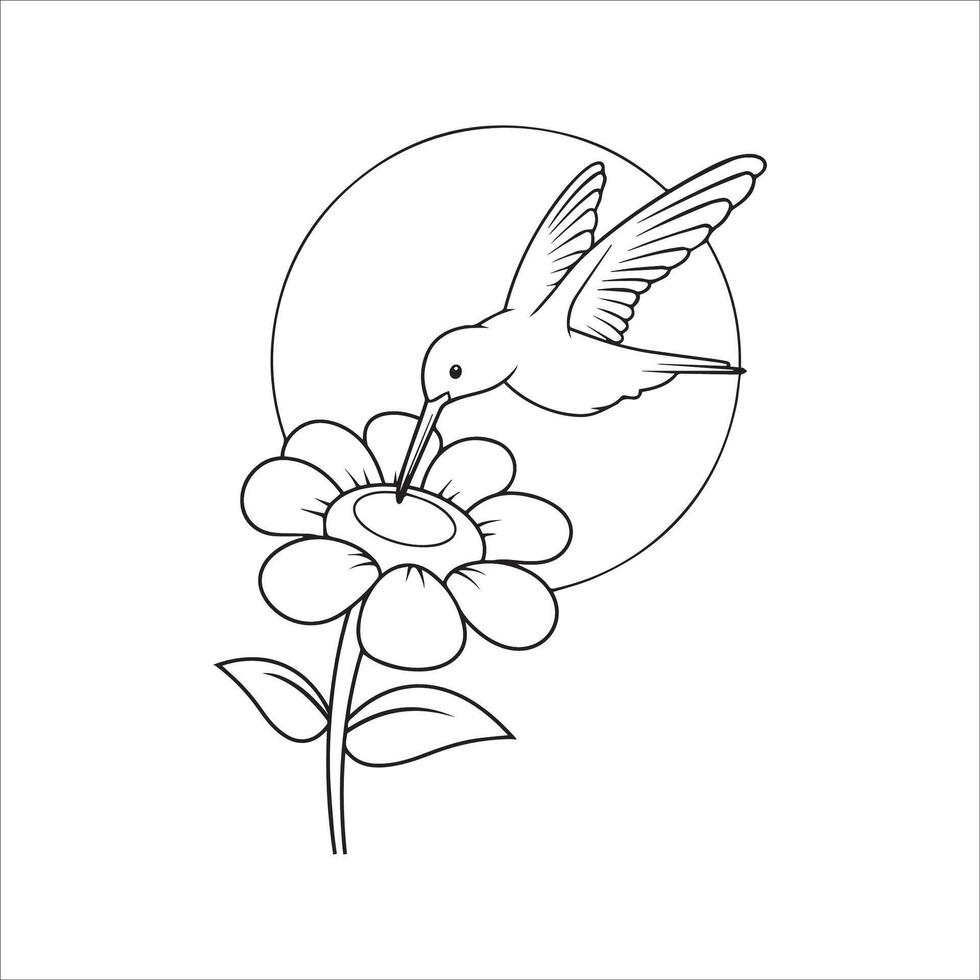 hummingbirds coloring pages 37206289 Vector Art at Vecteezy