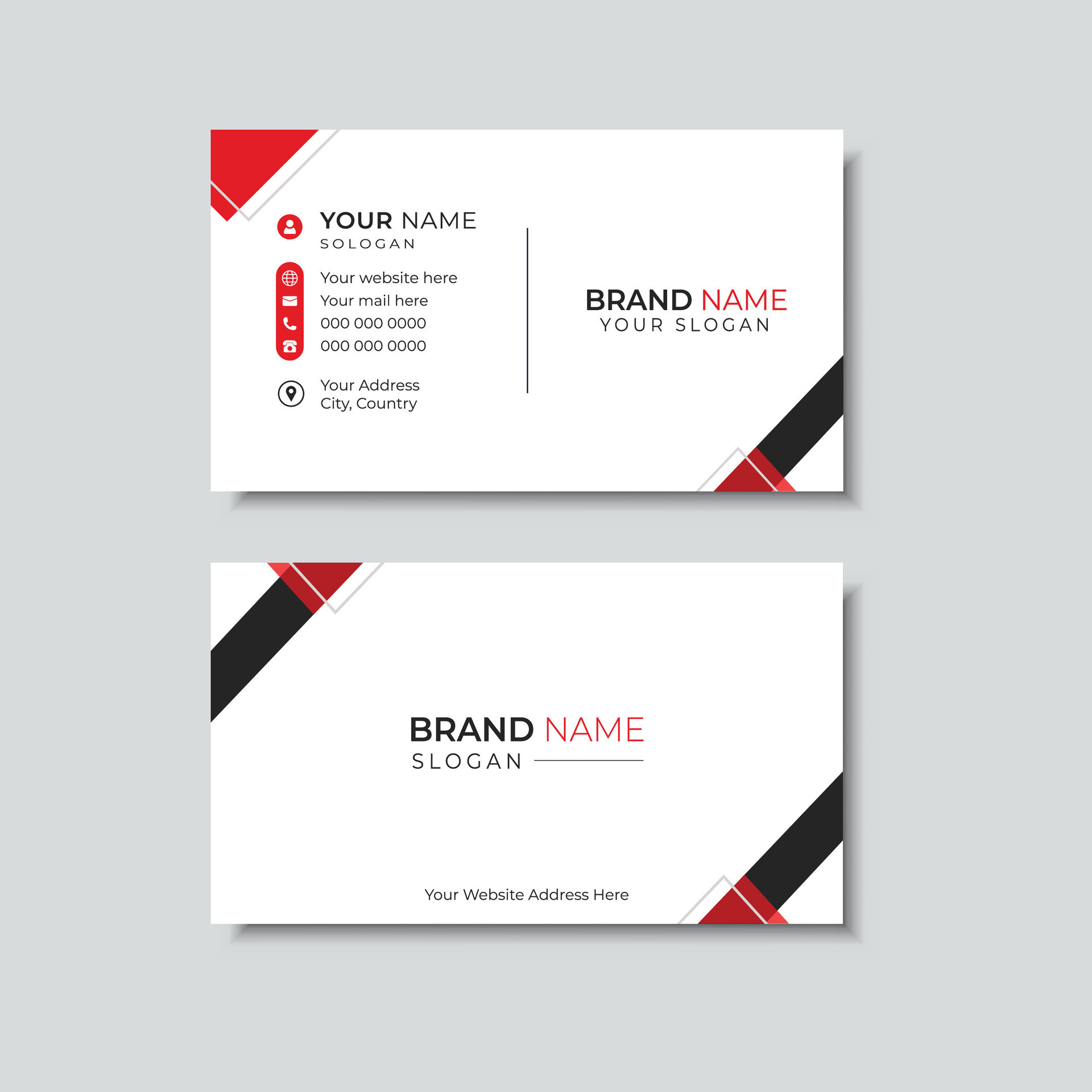 Minimalist business card design 37206362 Vector Art at Vecteezy