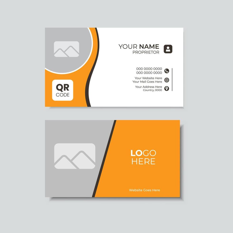 Minimalist business card design vector